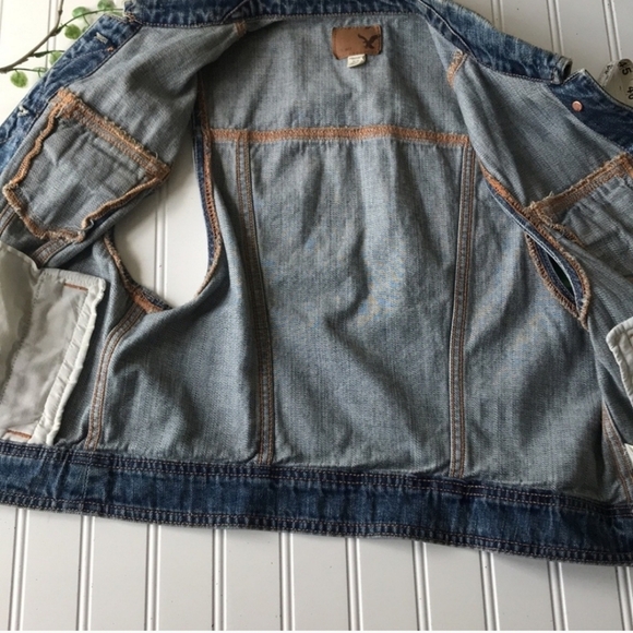 American Eagle Denim Jean Vest - M Blue - Picture 5 of 7